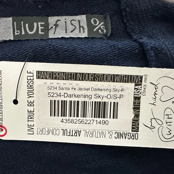 Blue Fish Sante Fe Jacket in Darkening Sky - NWT! - Picture 6 of 6